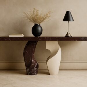 Elysian Contrast Console Indian Red Iavante Marble