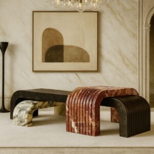 Gemetro Indian Red Statuario Black Marble